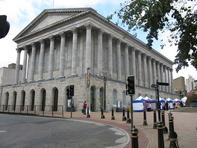 Birmingham Town Hall - Despite its form this is not a Greek Temple. Form, in all buildings, including castles, does not follow pure function.
