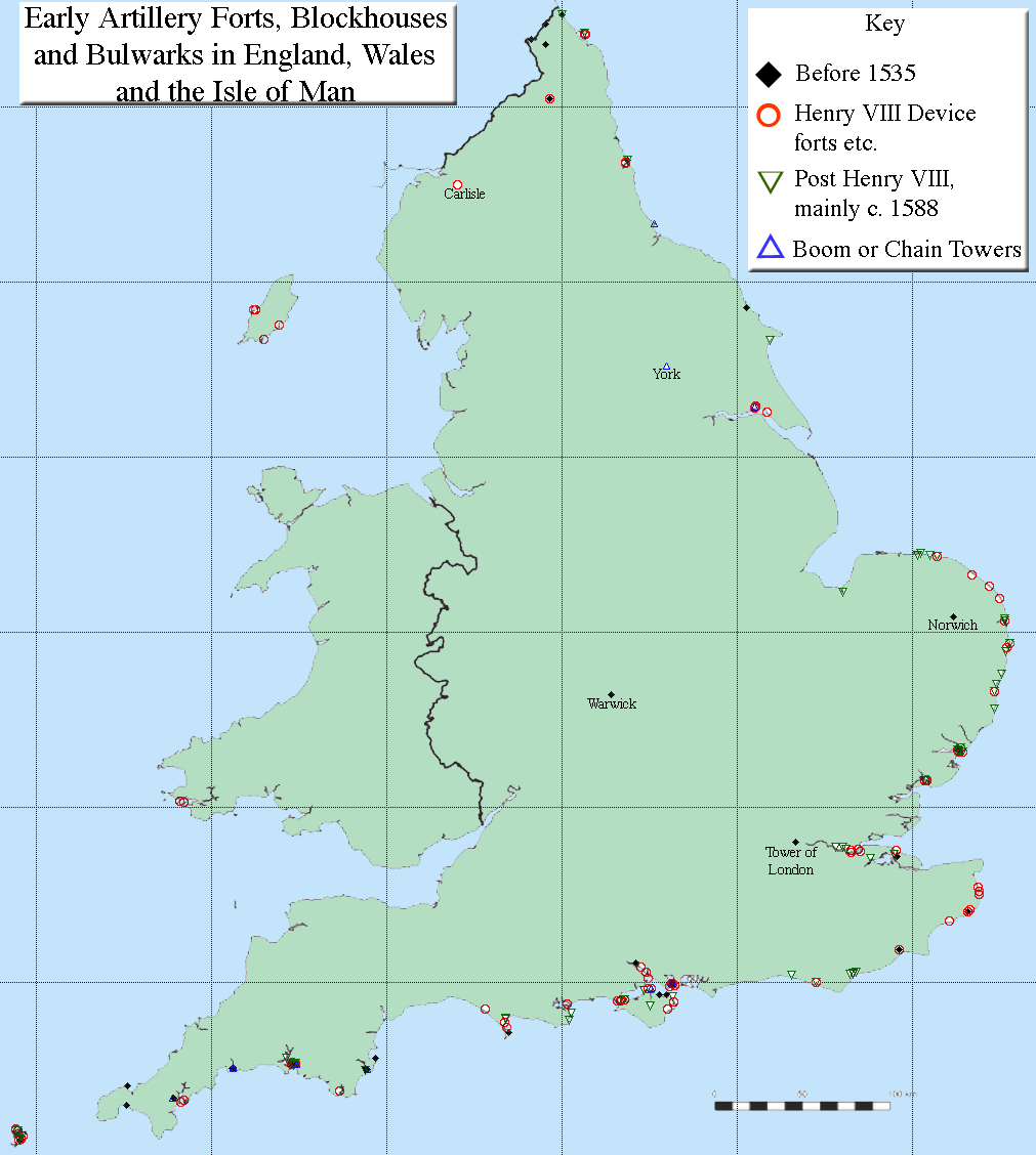 Distribution Map of Artillery Forts