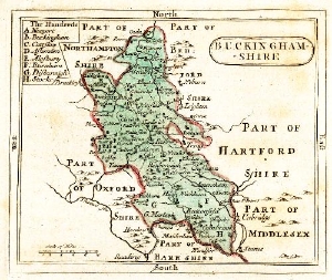 Old Map of Buckinghamshire