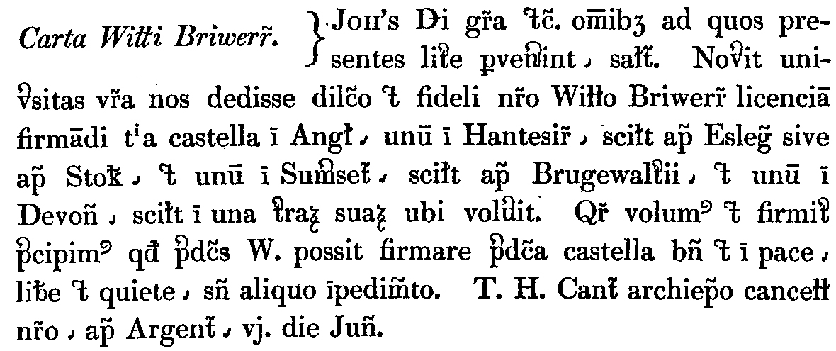 Scan of page 70 of Rotuli Chartarum