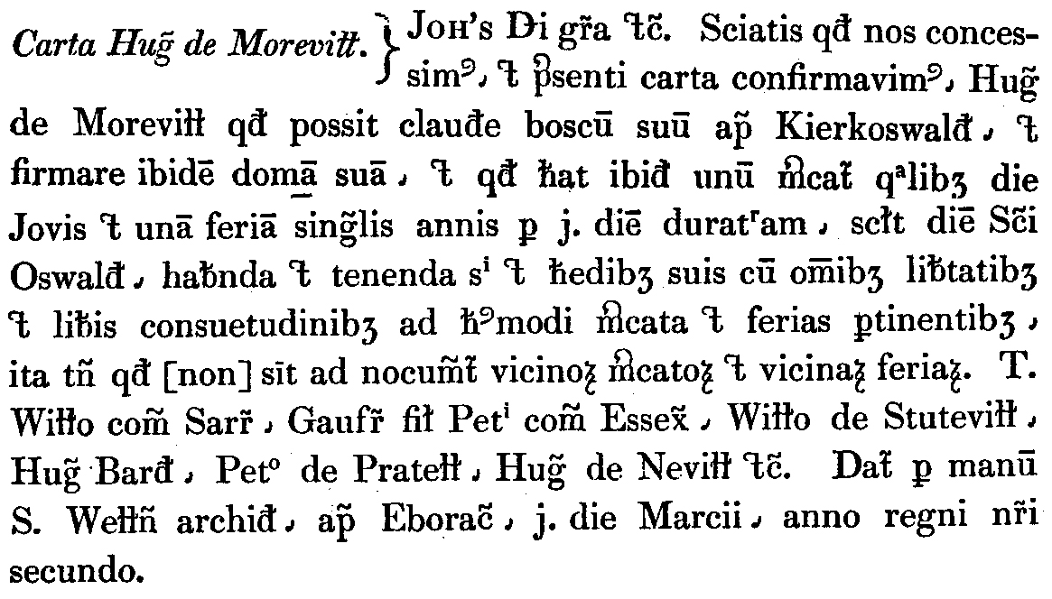 Scan of page 89 of Rotuli Chartarum