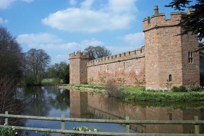 Maxstoke Castle, Warwickshire. Issued a licence to crenellate in 1345.